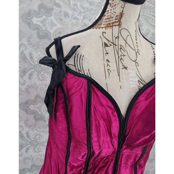Cacique women's pink and black corset NWT Size 22/24 intimates feminine lingerie - Picture 3 of 7